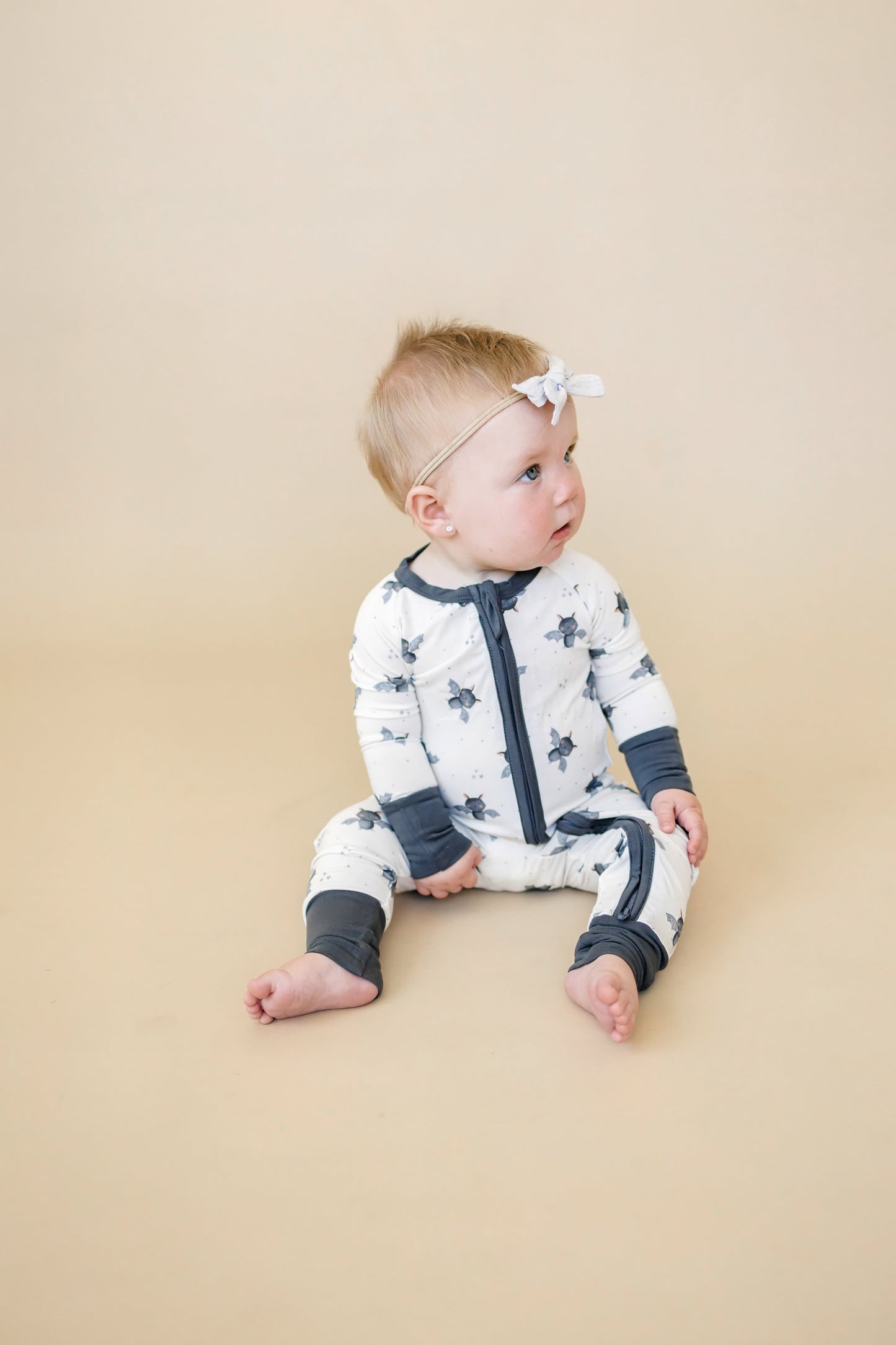 Little Joy Co. Batty for Bedtime Bamboo Zippy Romper