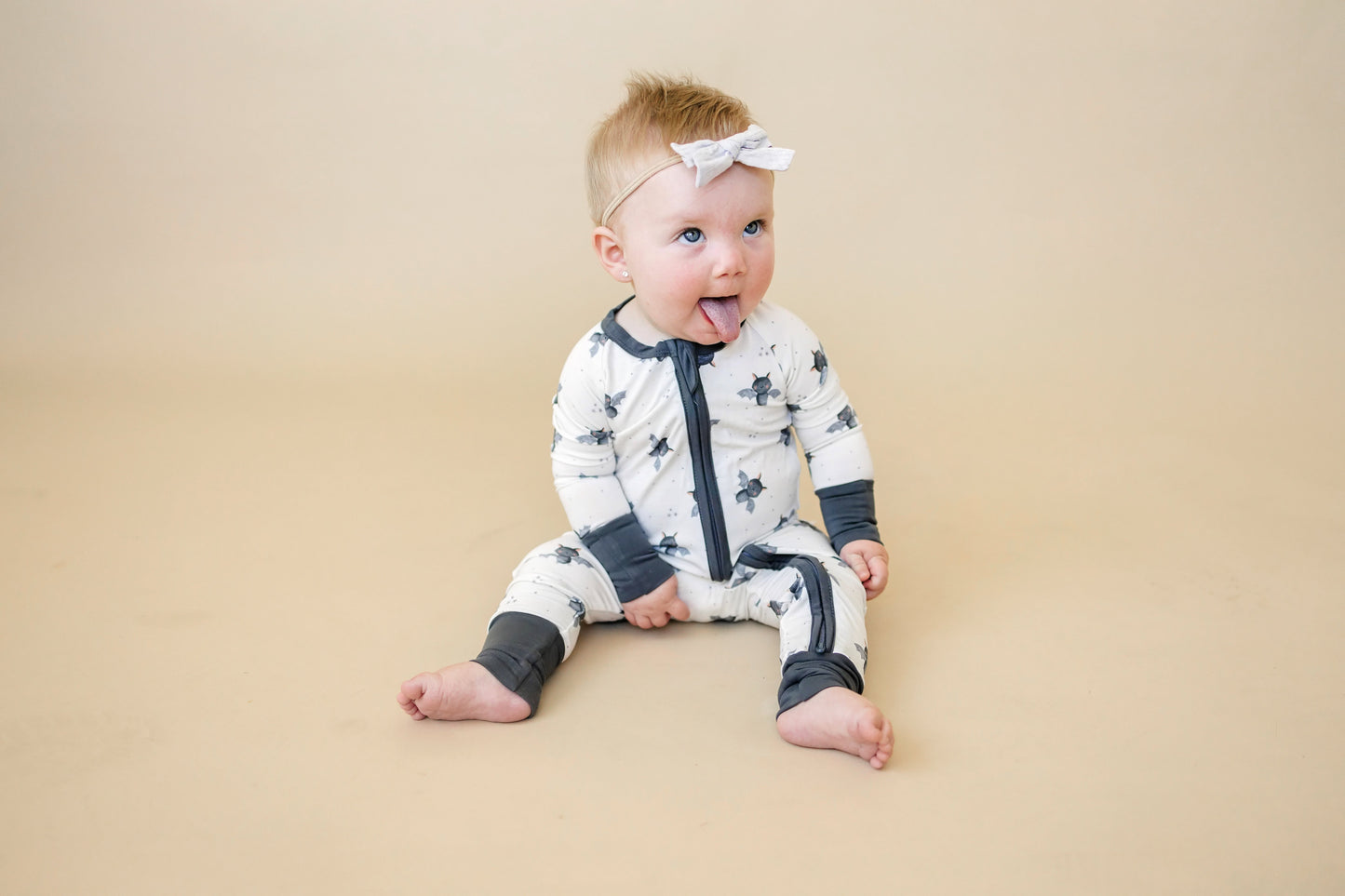 Little Joy Co. Batty for Bedtime Bamboo Zippy Romper