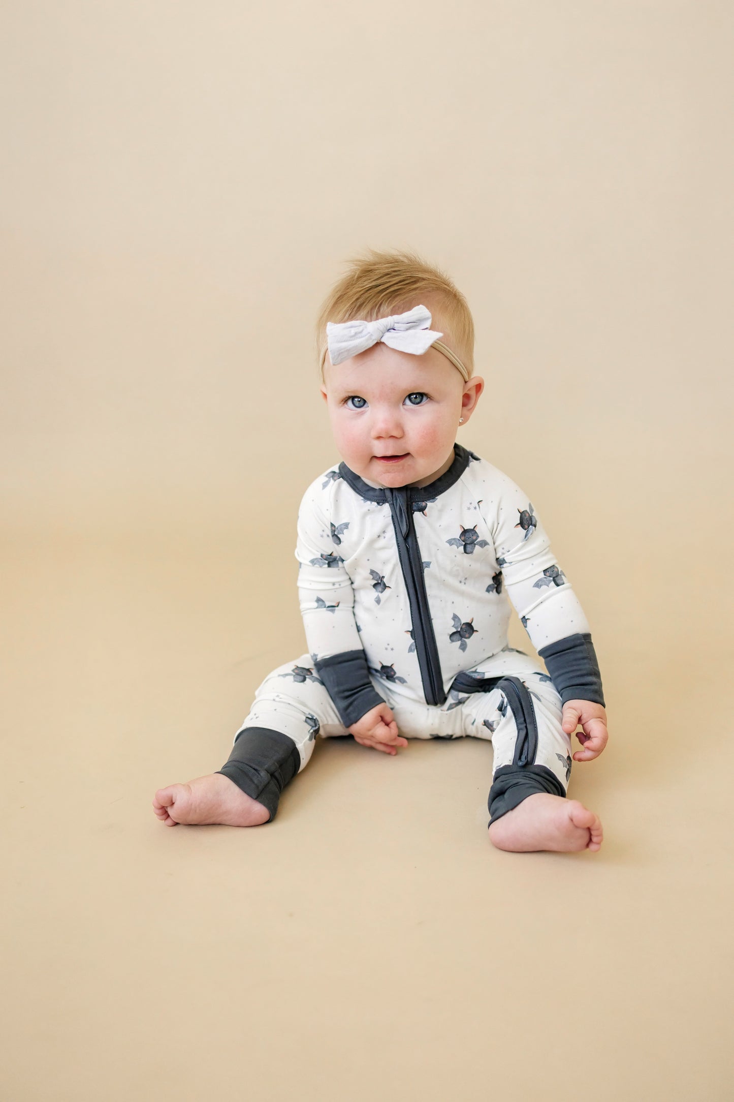 Little Joy Co. Batty for Bedtime Bamboo Zippy Romper