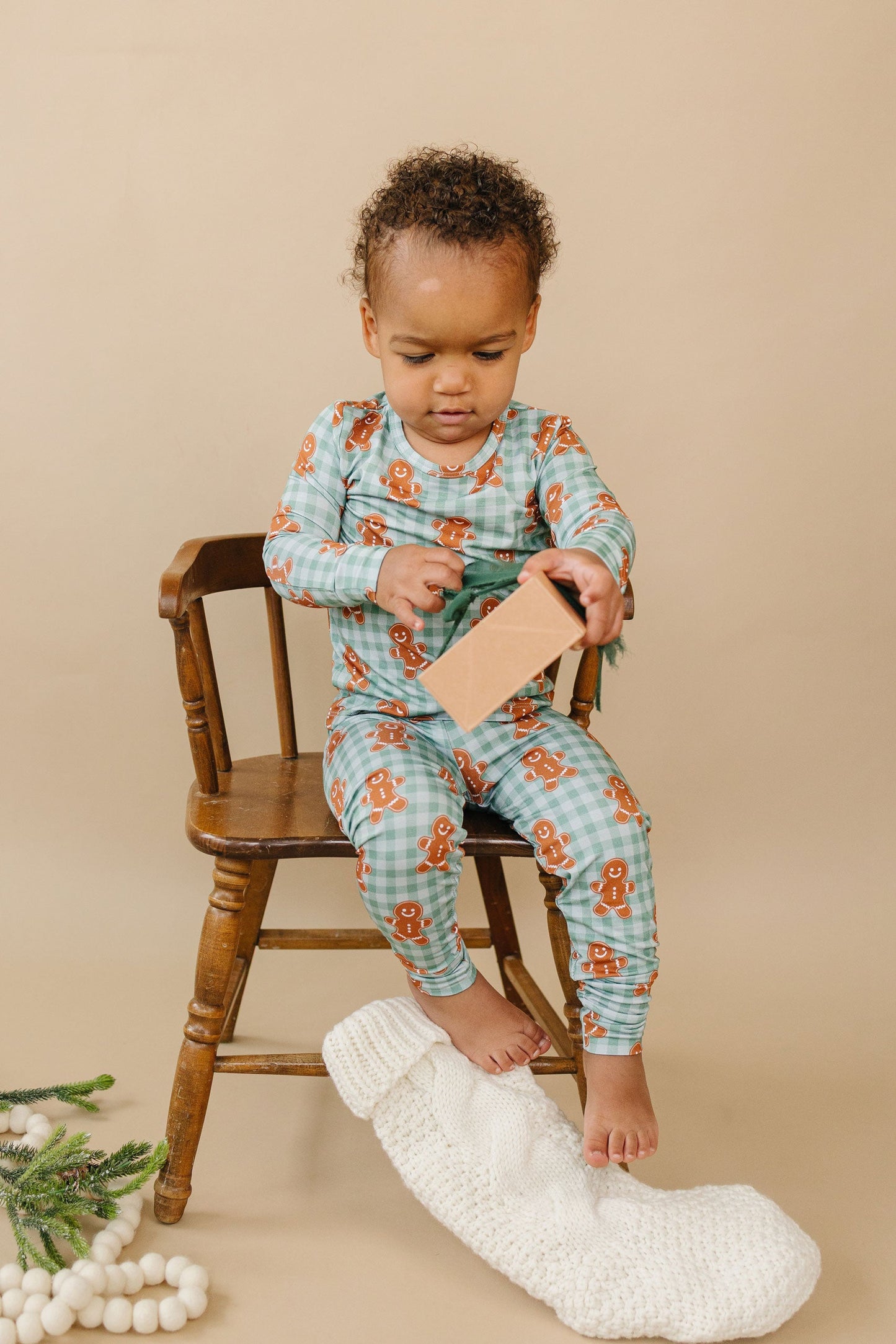 Bamboo Two Piece Set | Gingerbread Gingham