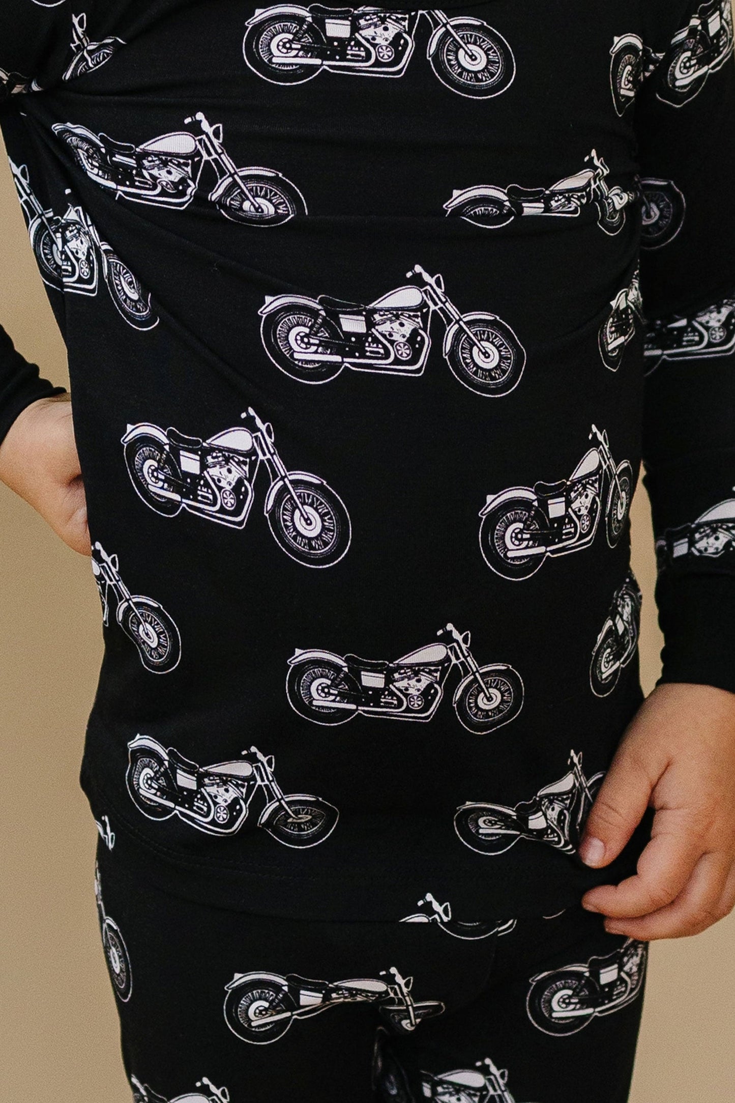 Bamboo Two Piece Set | Born to Ride Black