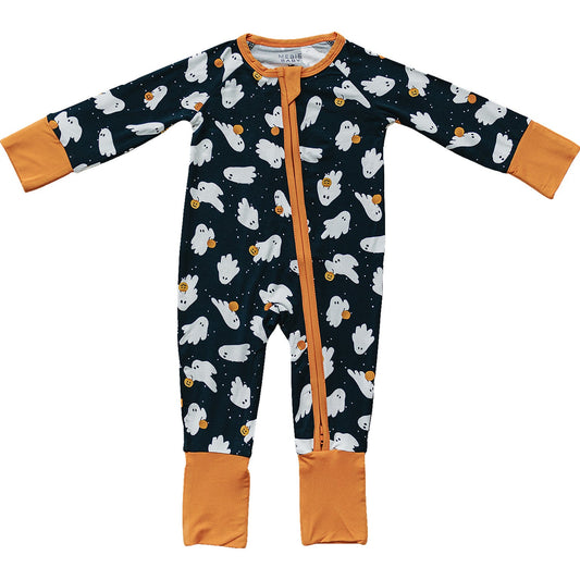 Mebie Baby Ghosts Bamboo Zipper Sleeper