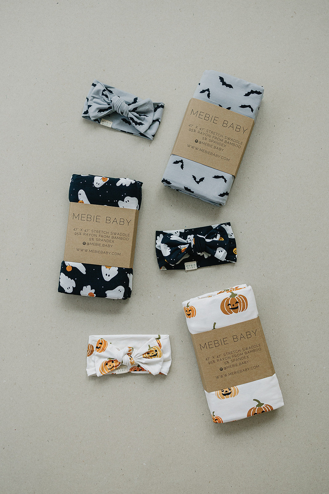 Mebie Baby  Pumpkins Bamboo Stretch Swaddle