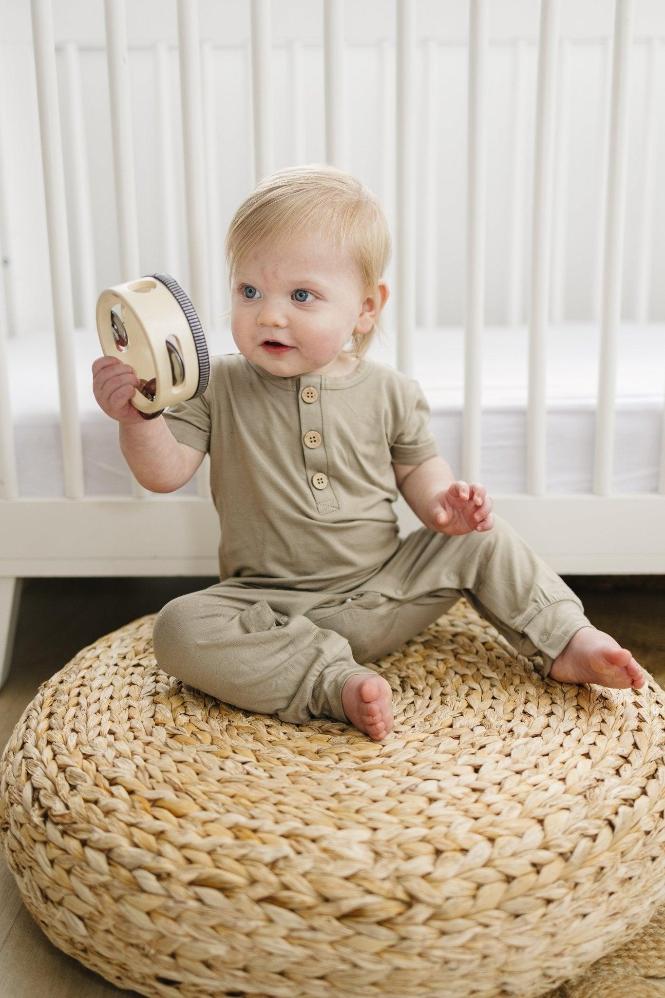 Little Joy Co. Bamboo Henley Romper