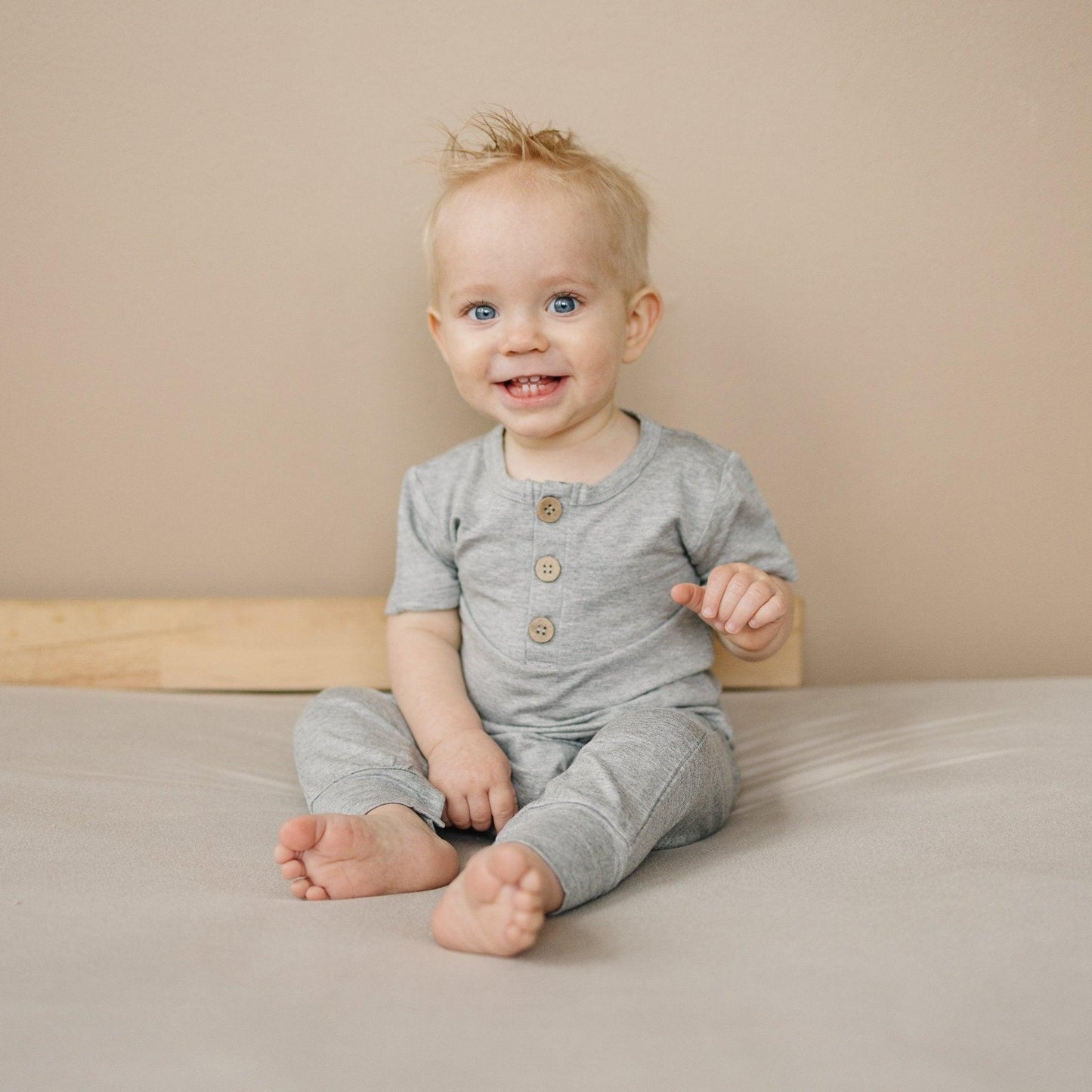 Little Joy Co. Bamboo Henley Romper