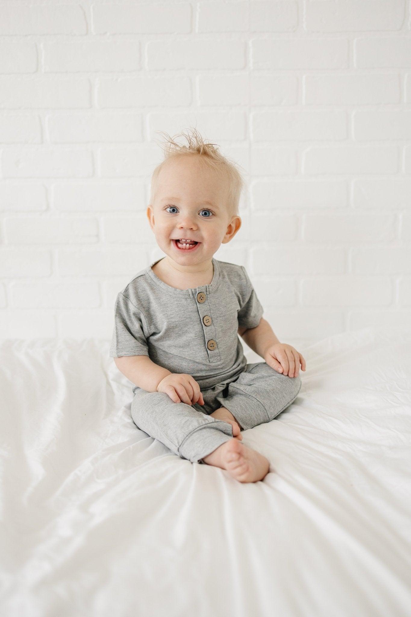 Little Joy Co. Bamboo Henley Romper