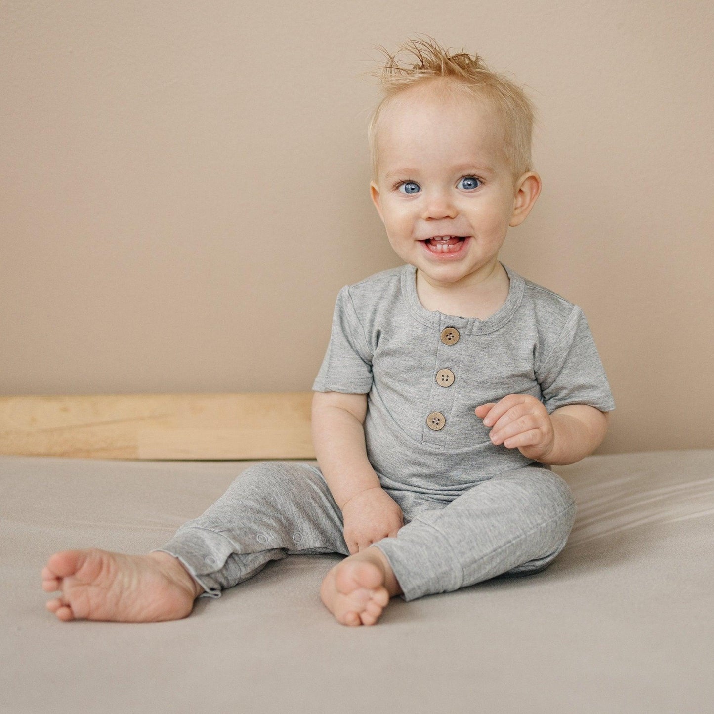 Little Joy Co. Bamboo Henley Romper