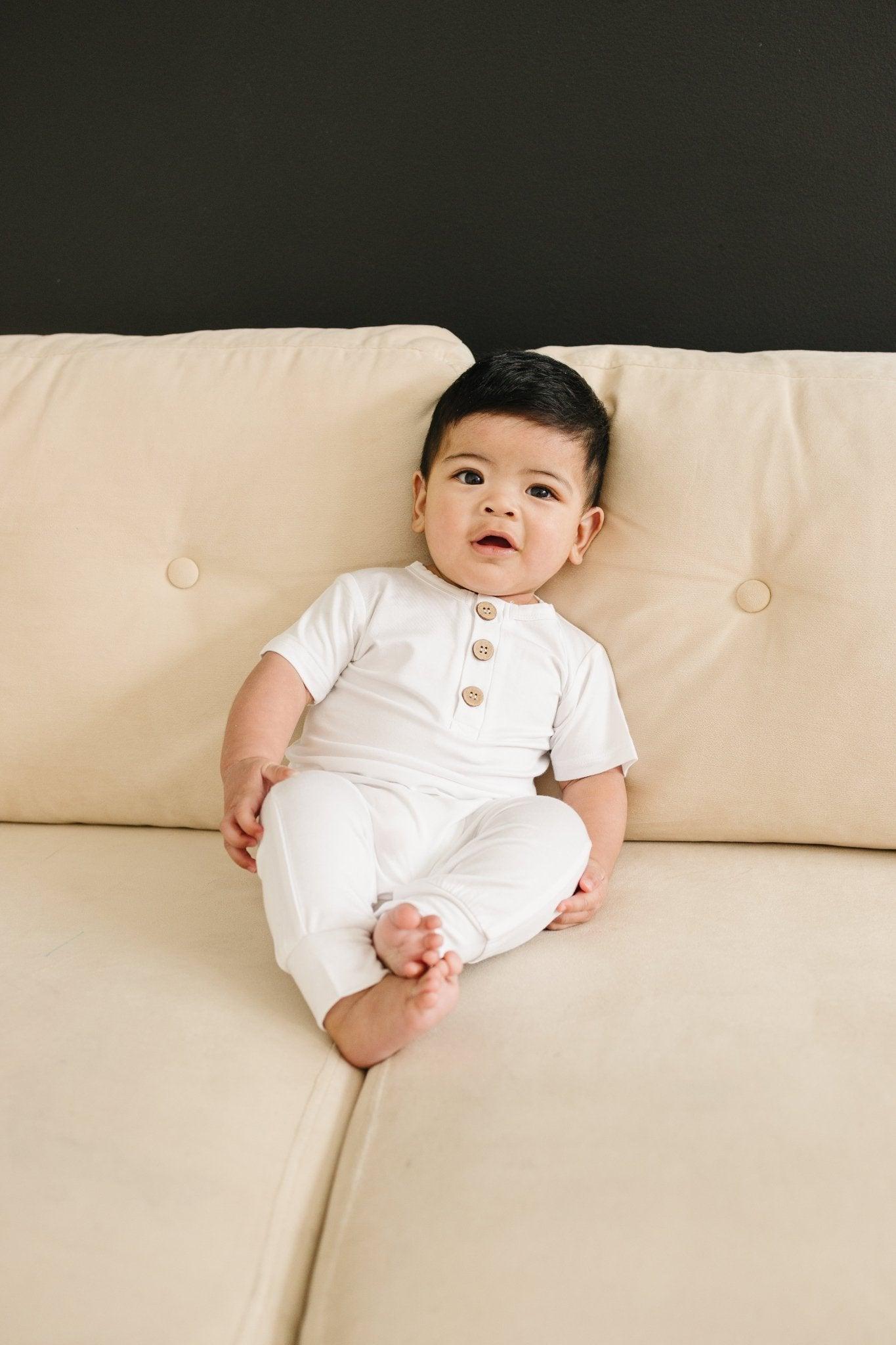 Little Joy Co. Bamboo Henley Romper