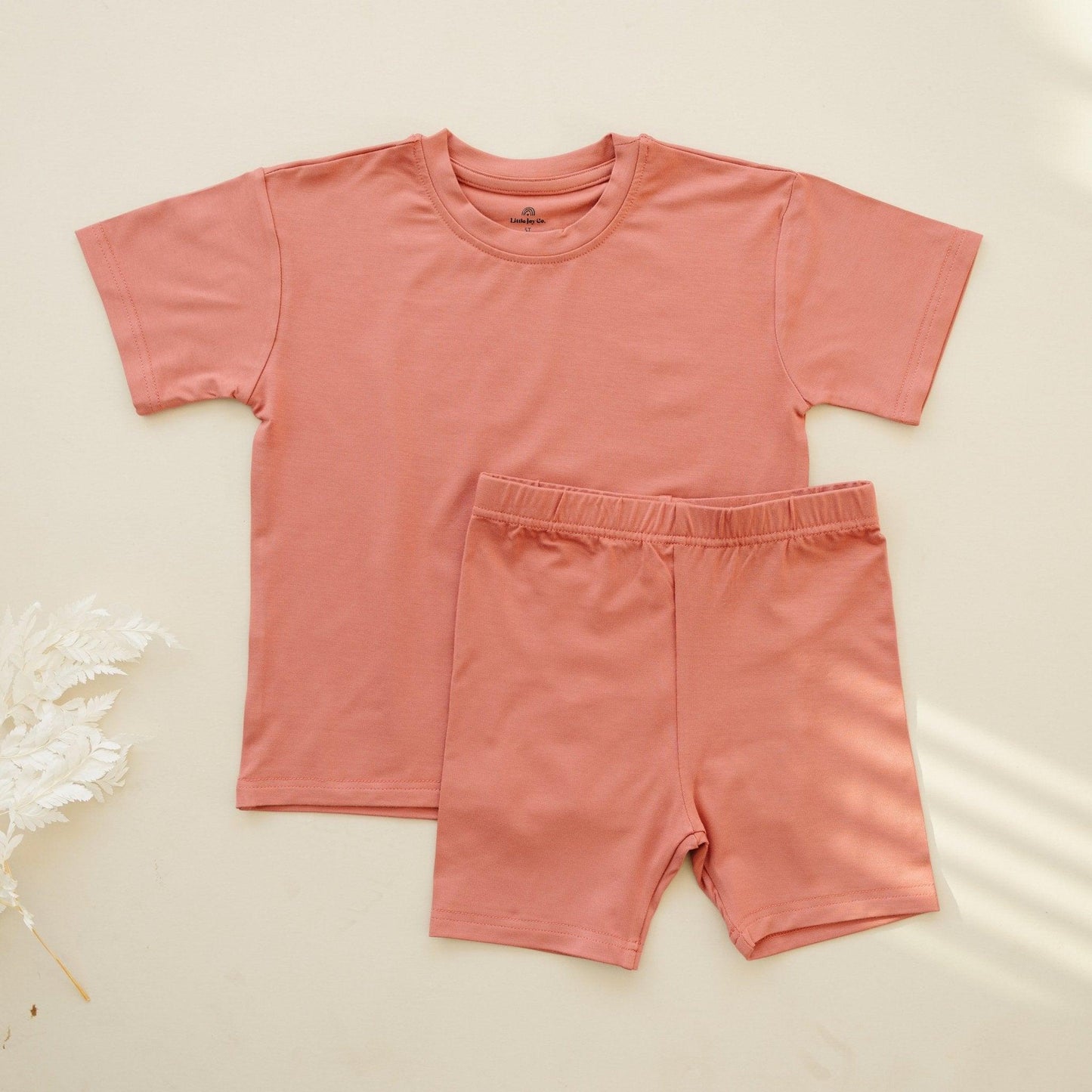 Little Joy Co. Bamboo Tee & Bike Shorts Set