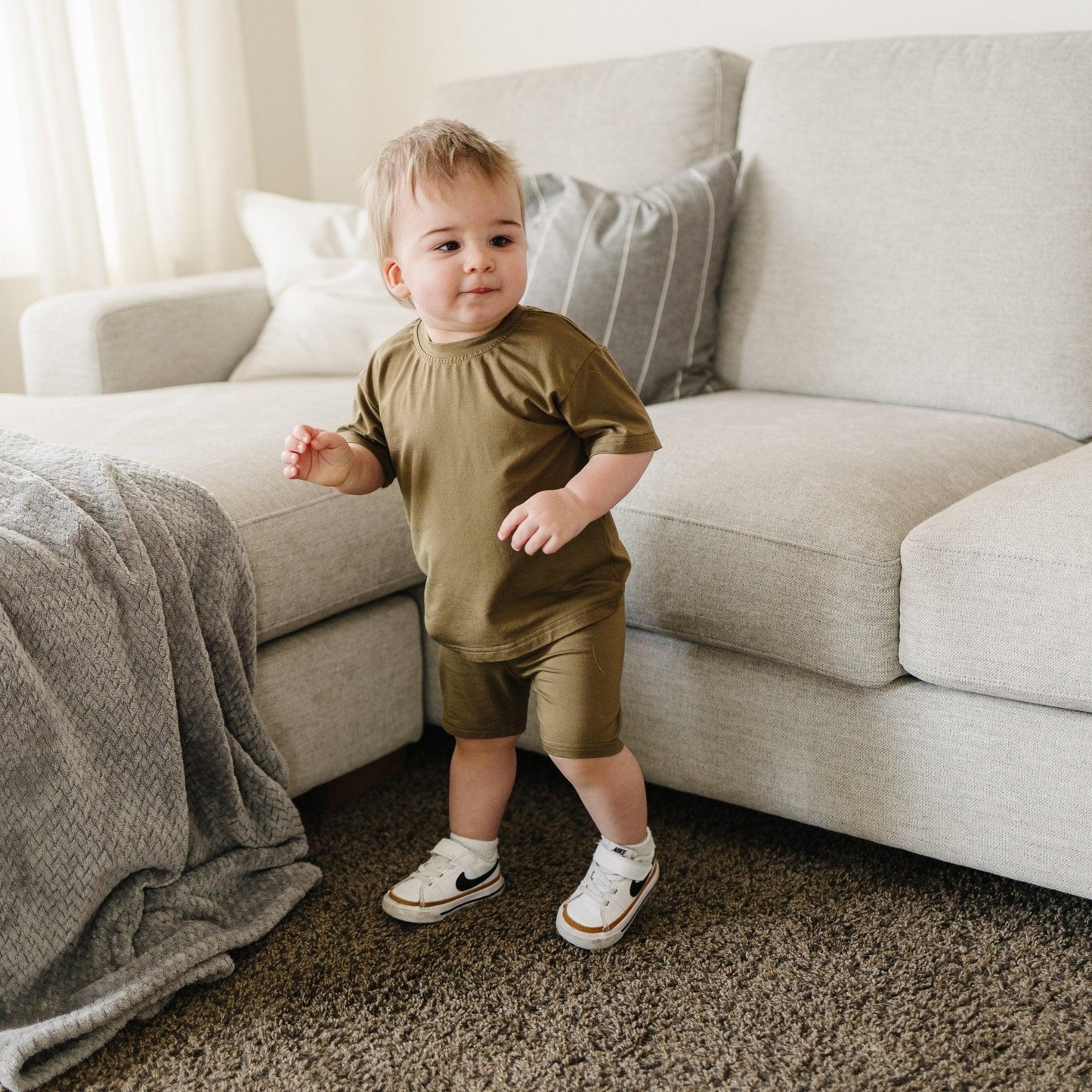 Little Joy Co. Bamboo Tee & Bike Shorts Set