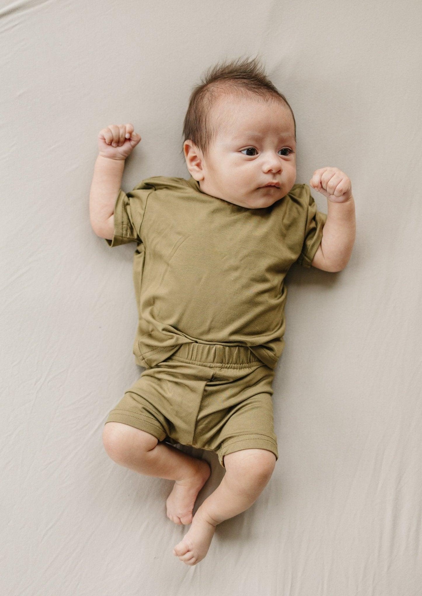 Little Joy Co. Bamboo Tee & Bike Shorts Set