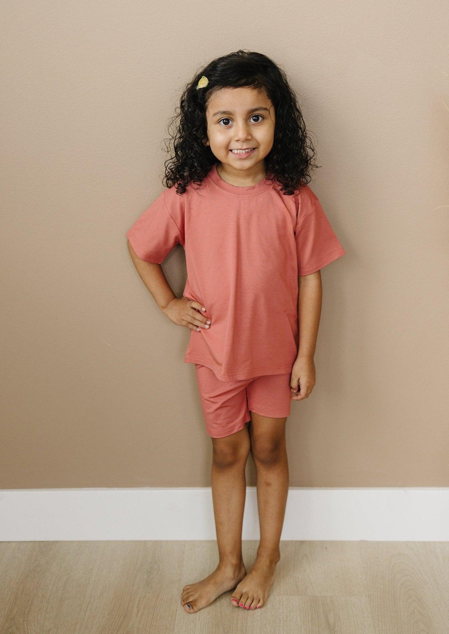 Little Joy Co. Bamboo Tee & Bike Shorts Set