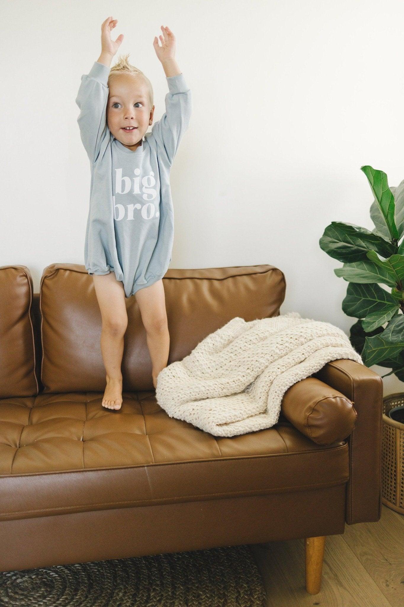 Little Joy Co. Big Bro Sweatshirt Romper - more colors