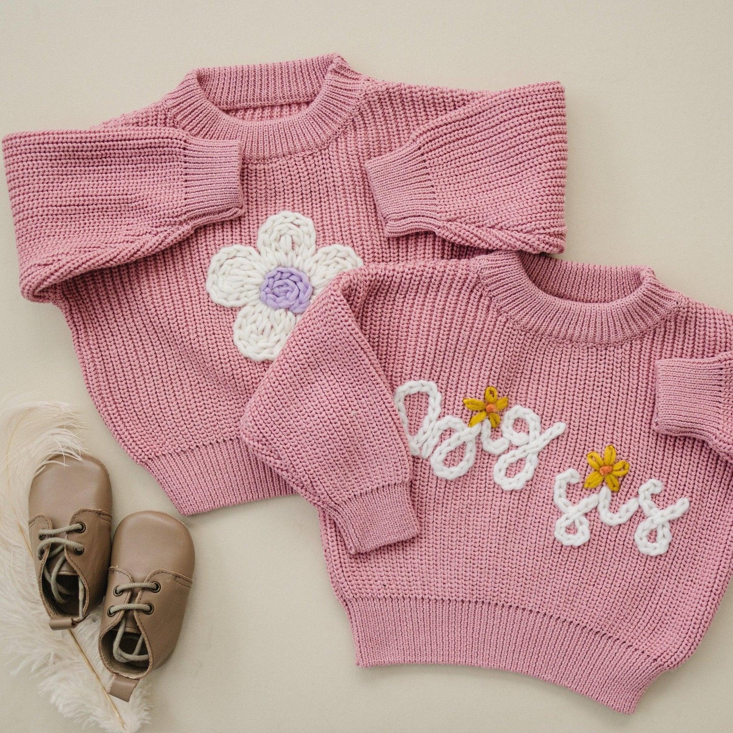 Little Joy Co. Big Sis Hand Embroidered Sweater