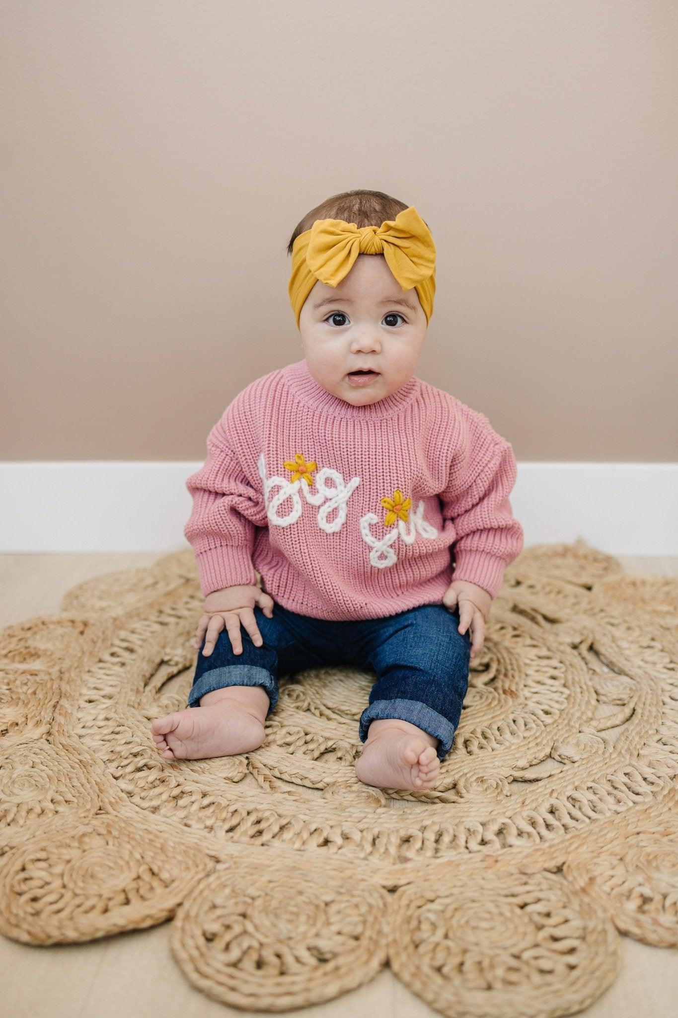 Little Joy Co. Big Sis Hand Embroidered Sweater