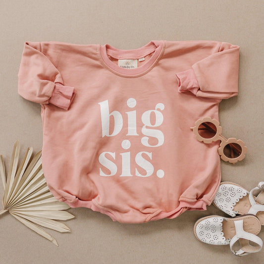 Little Joy Co. Big Sis Sweatshirt Romper - more colors