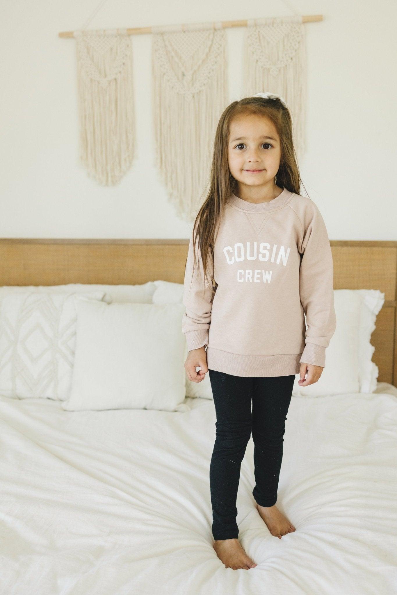 Little Joy Co. Cousin Crew Sweatshirt Romper or Crewneck