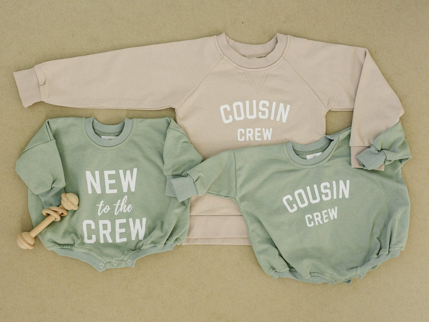 Little Joy Co. Cousin Crew Sweatshirt Romper or Crewneck