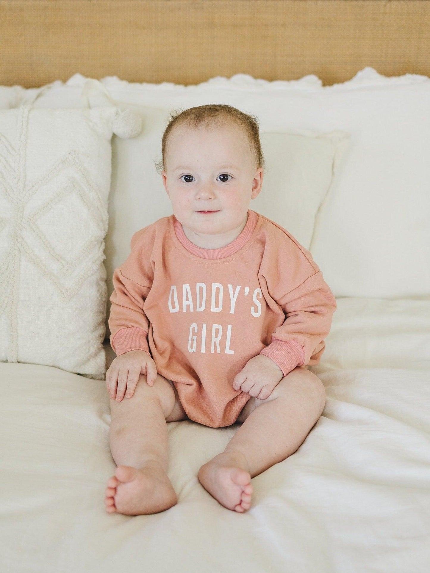 Little Joy Co. Daddy's Girl Sweatshirt Romper - more colors