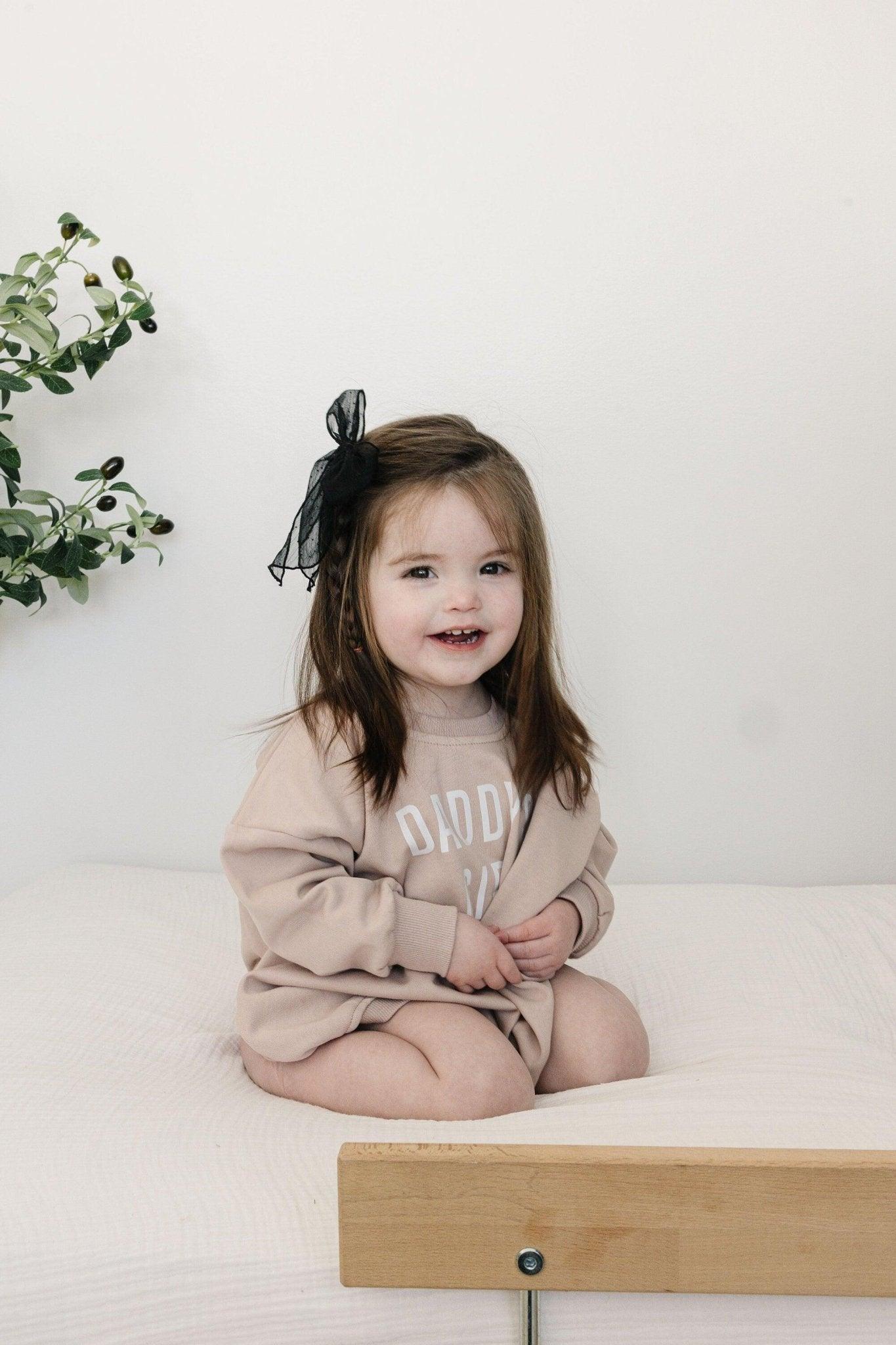 Little Joy Co. Daddy's Girl Sweatshirt Romper - more colors