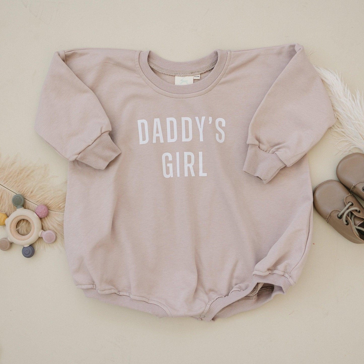 Little Joy Co. Daddy's Girl Sweatshirt Romper - more colors