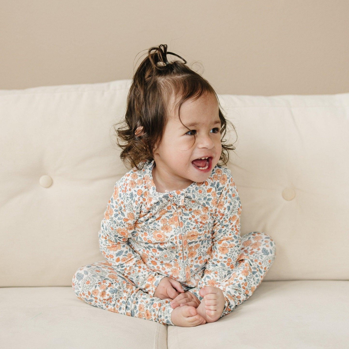 Little Joy Co. Darling Ditsy Bamboo Zippy Romper