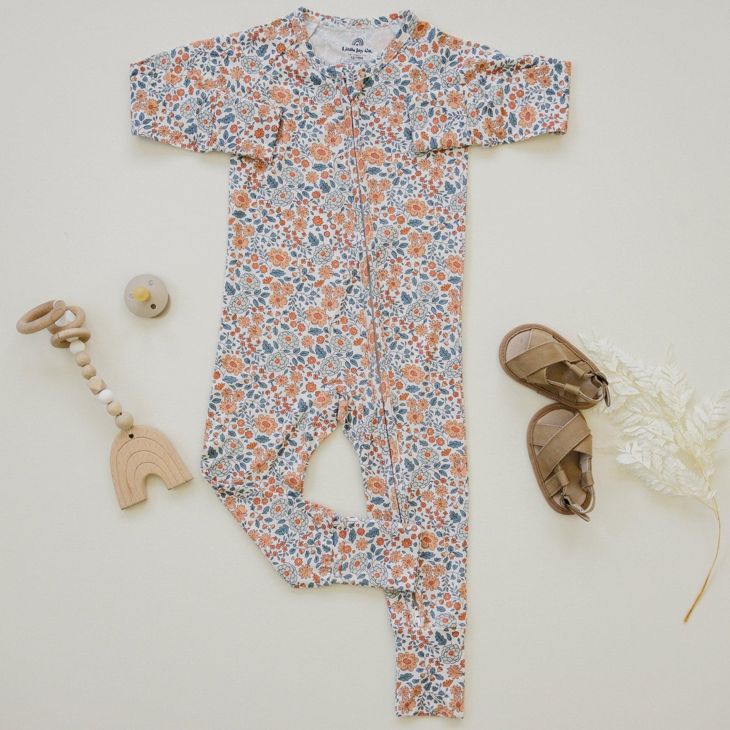 Little Joy Co. Darling Ditsy Bamboo Zippy Romper