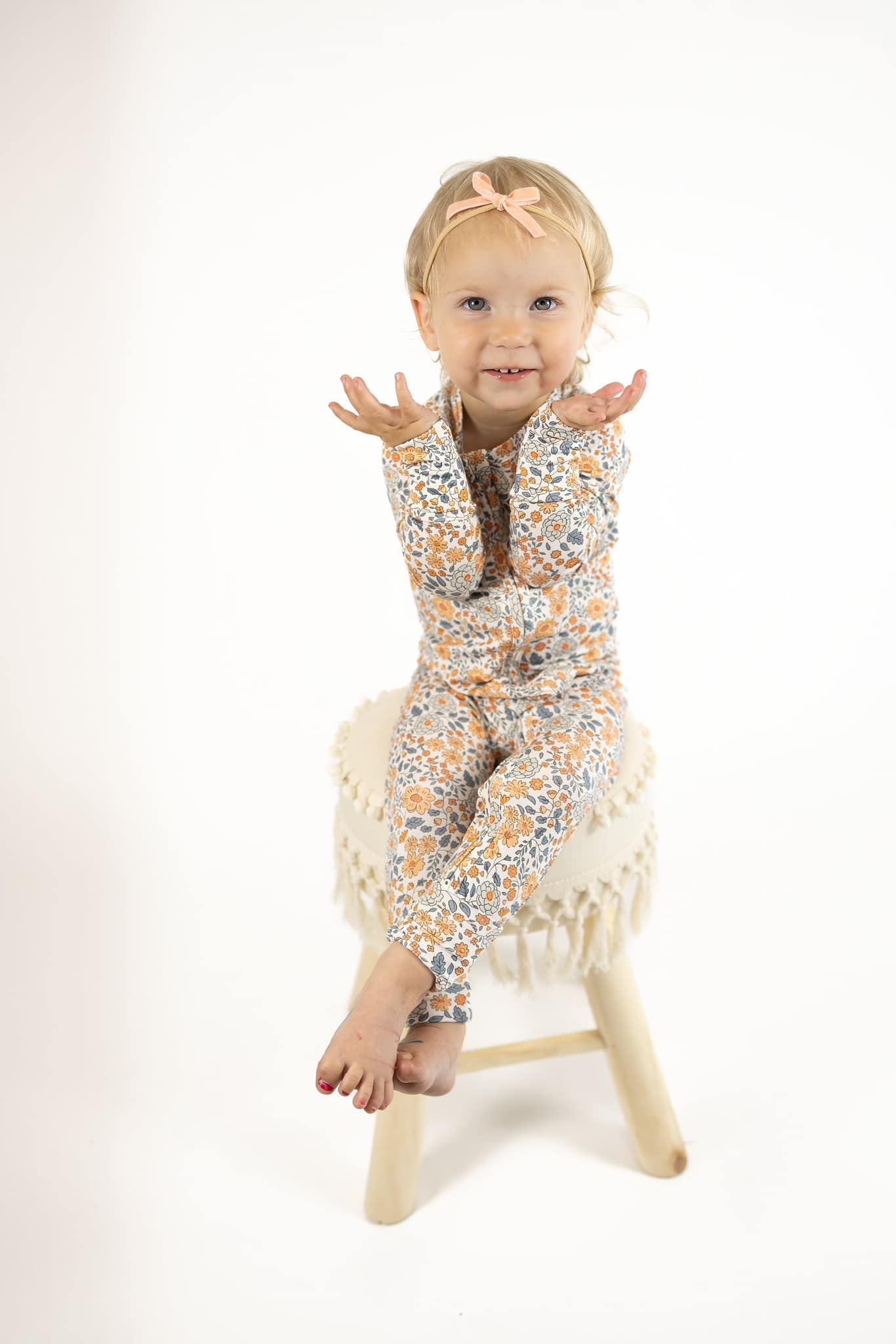 Little Joy Co. Darling Ditsy Bamboo Zippy Romper