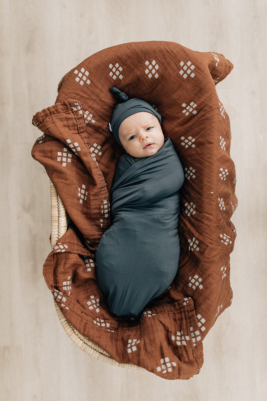 Mebie Baby Charcoal Bamboo Hat OR Head Wrap Set