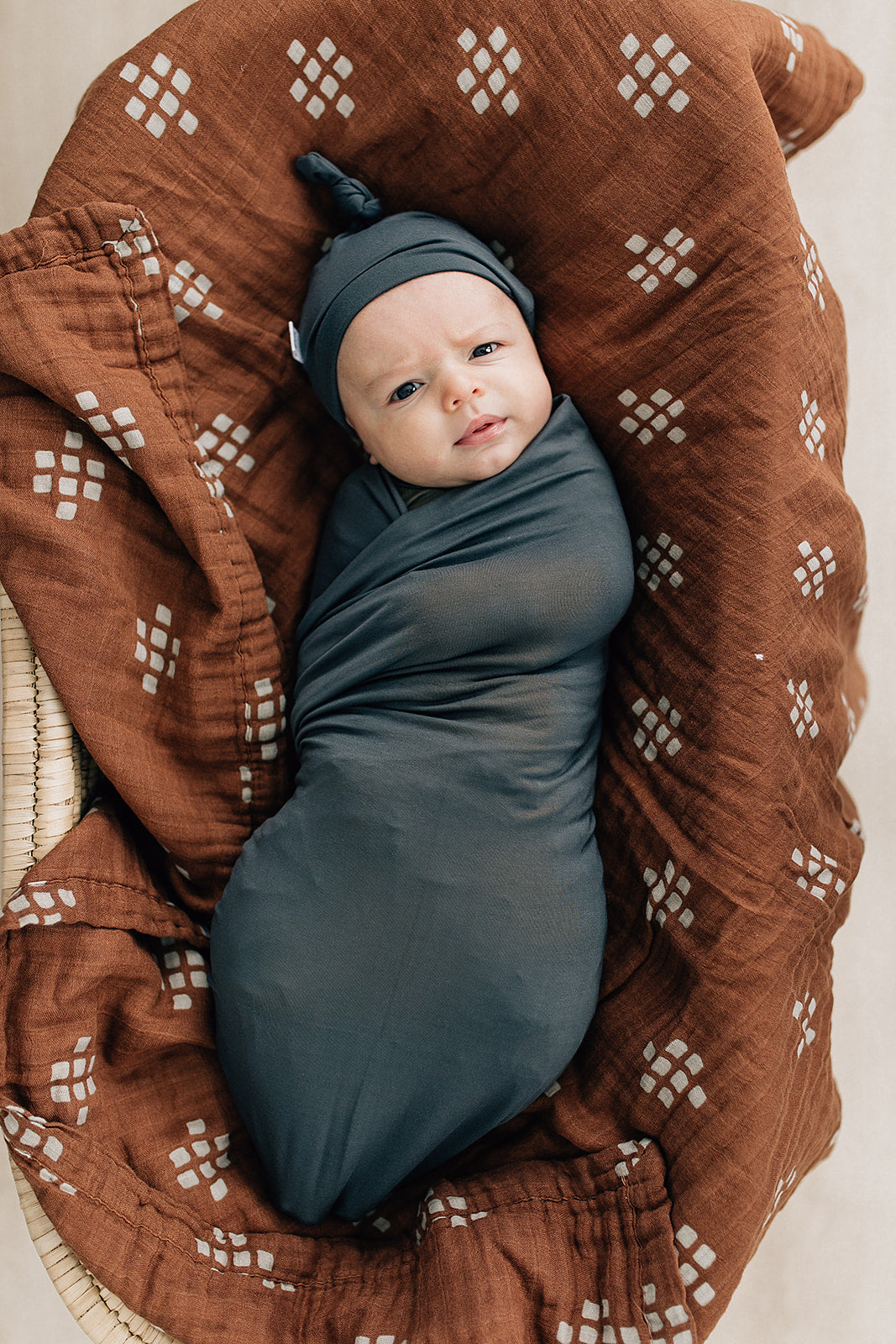 Mebie Baby Charcoal Bamboo Stretch Swaddle