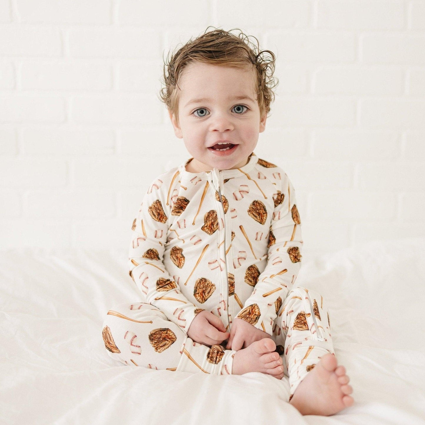 Little Joy Co. Grand Slam Bamboo Zippy Romper