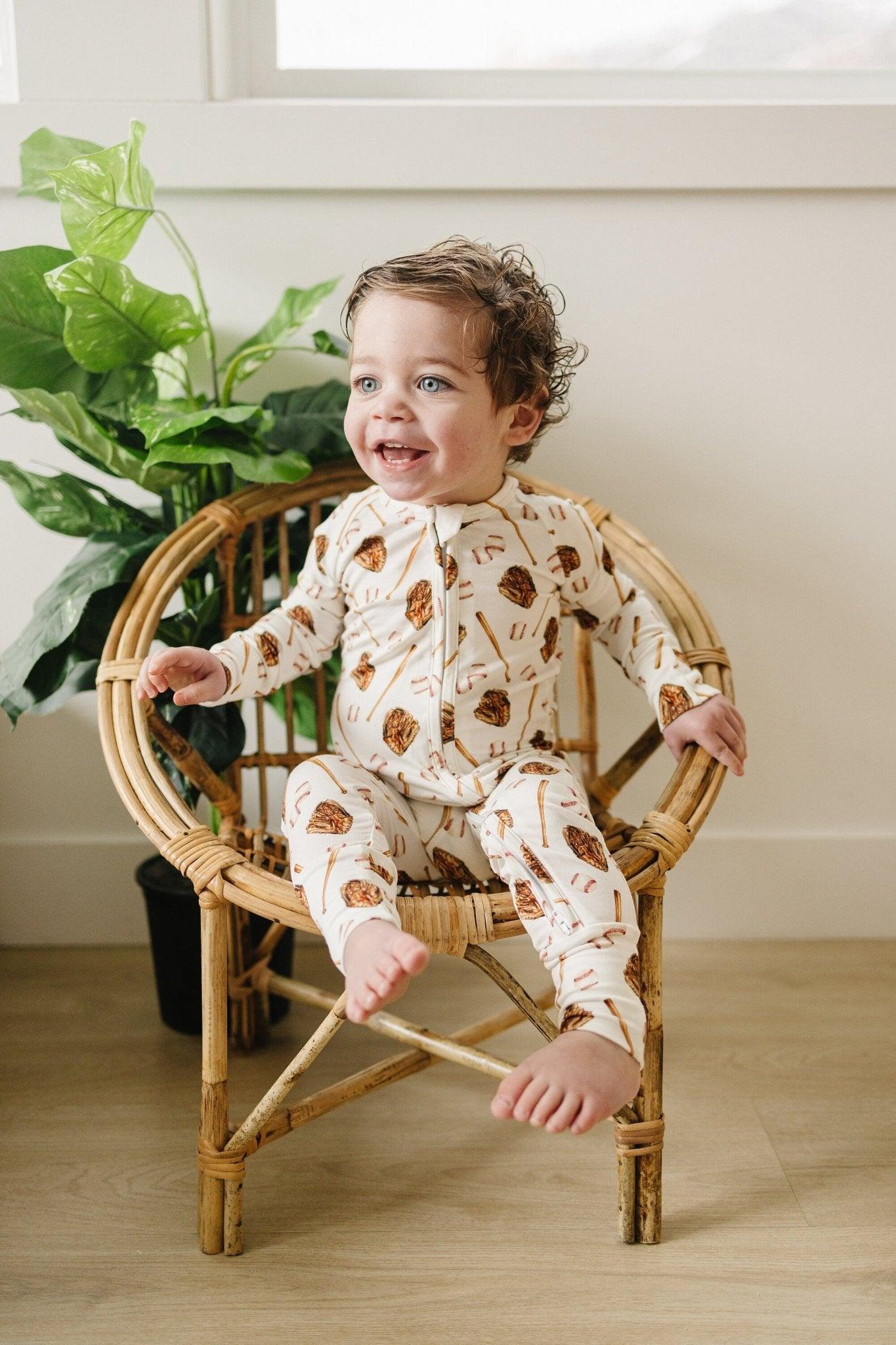 Little Joy Co. Grand Slam Bamboo Zippy Romper