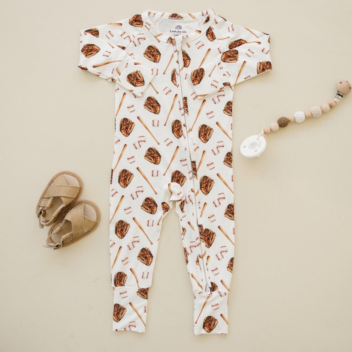 Little Joy Co. Grand Slam Bamboo Zippy Romper