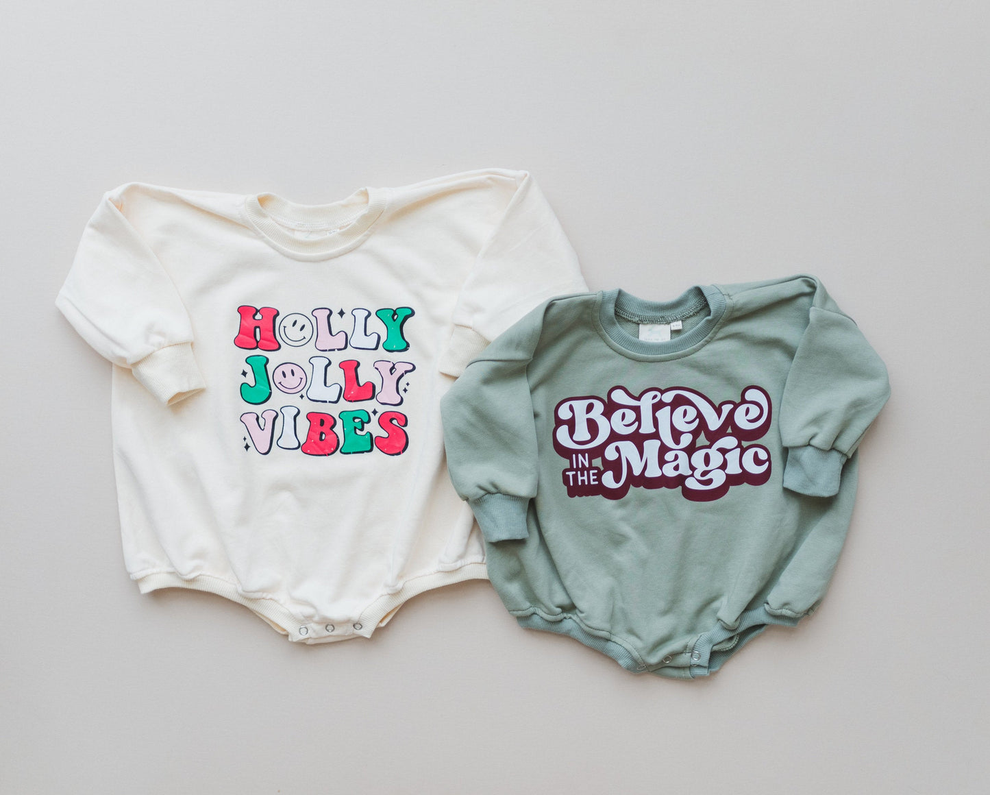 Little Joy Co. Believe in the Magic Christmas Sweatshirt Romper