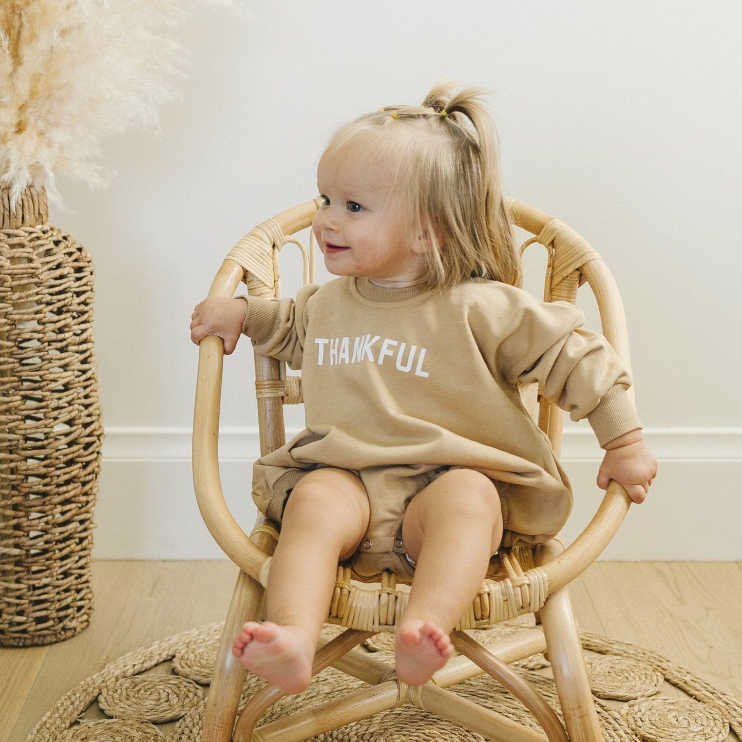 Thankful Sweatshirt Romper - more colors