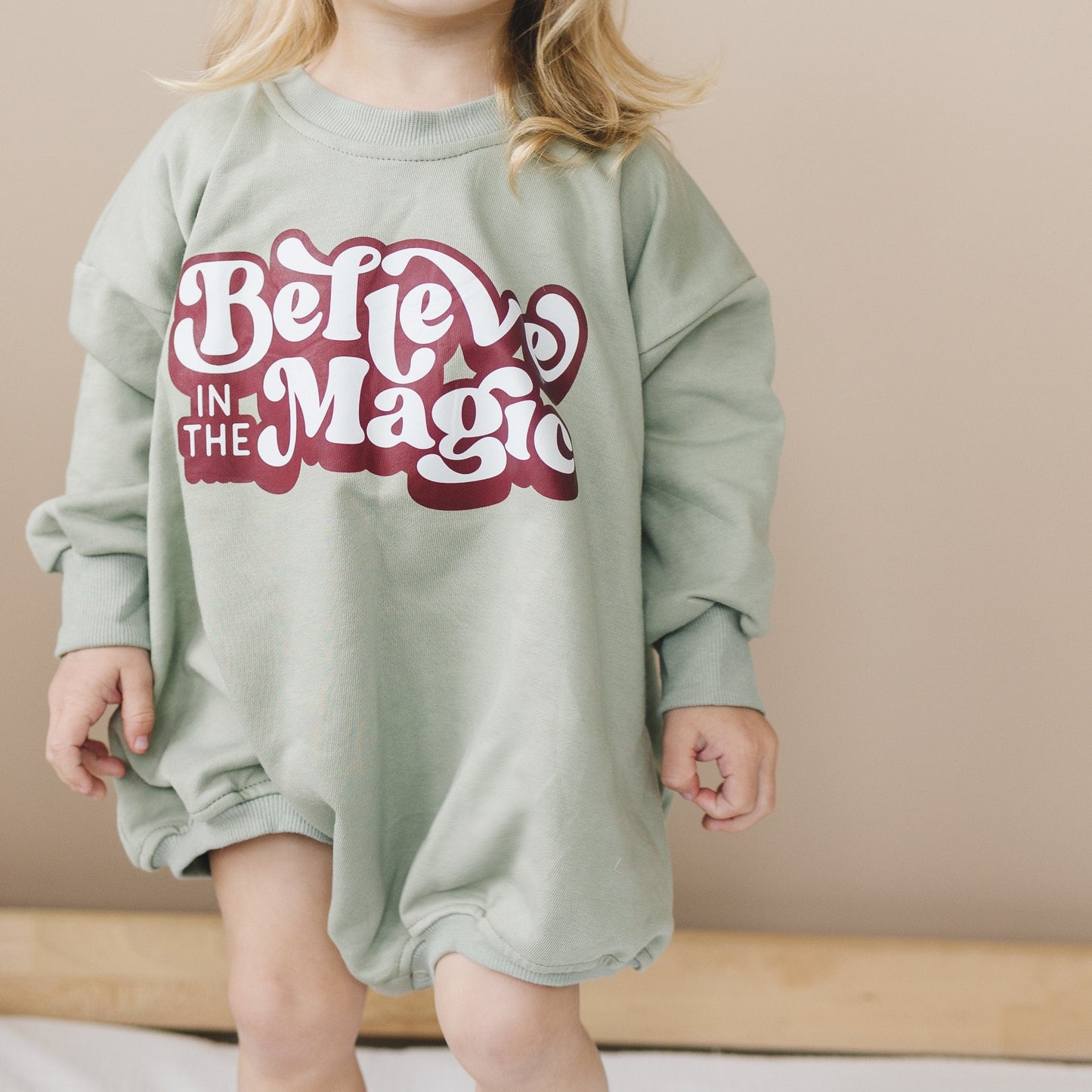 Little Joy Co. Believe in the Magic Christmas Sweatshirt Romper