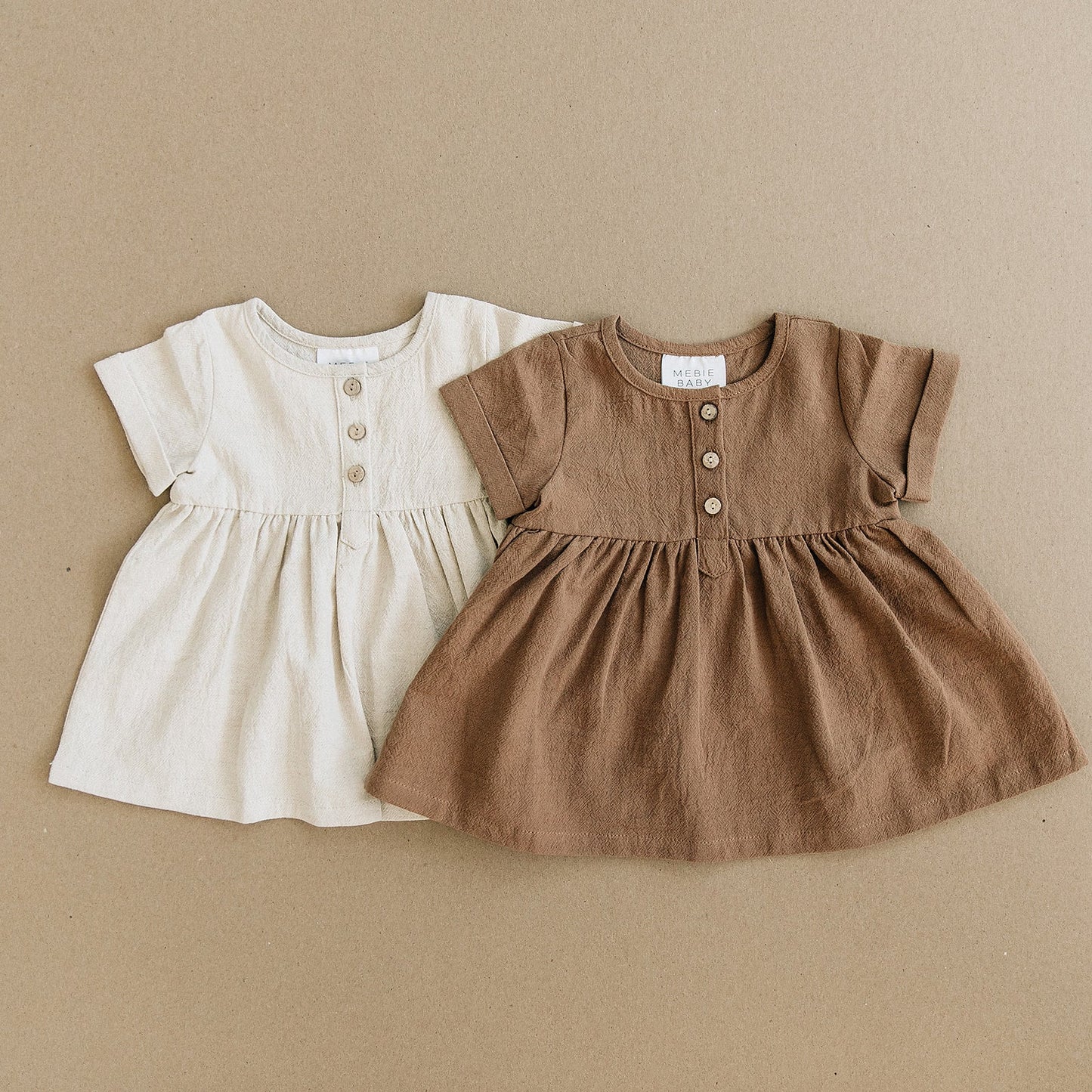 Mebie Baby Camel Linen Cotton Dress