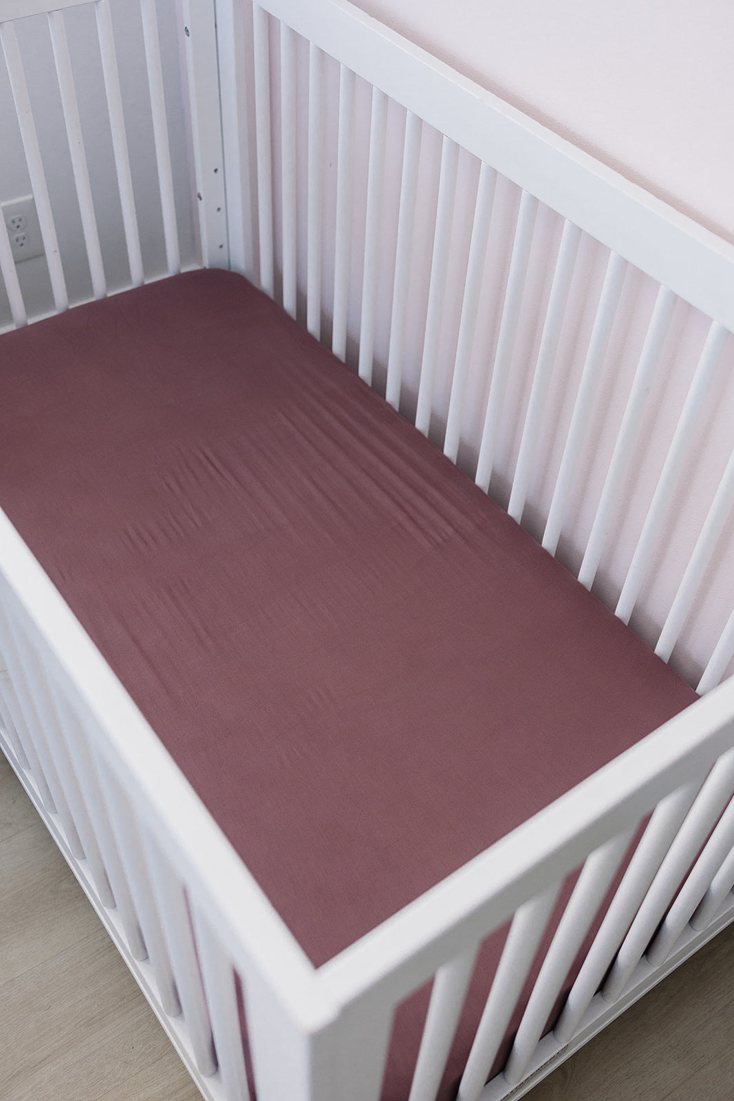 Mebie Baby Plum Bamboo Stretch Crib Sheet