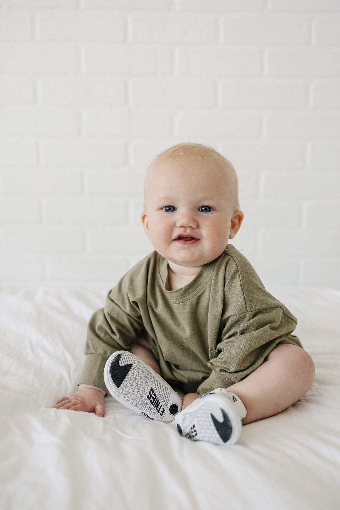 Little Joy Co. Long-Sleeved Pocket Tee Romper