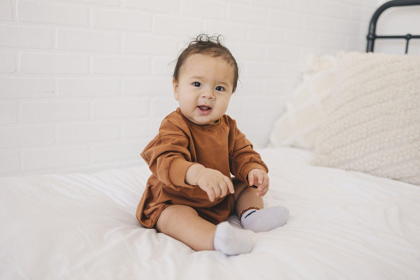 Little Joy Co. Long-Sleeved Pocket Tee Romper