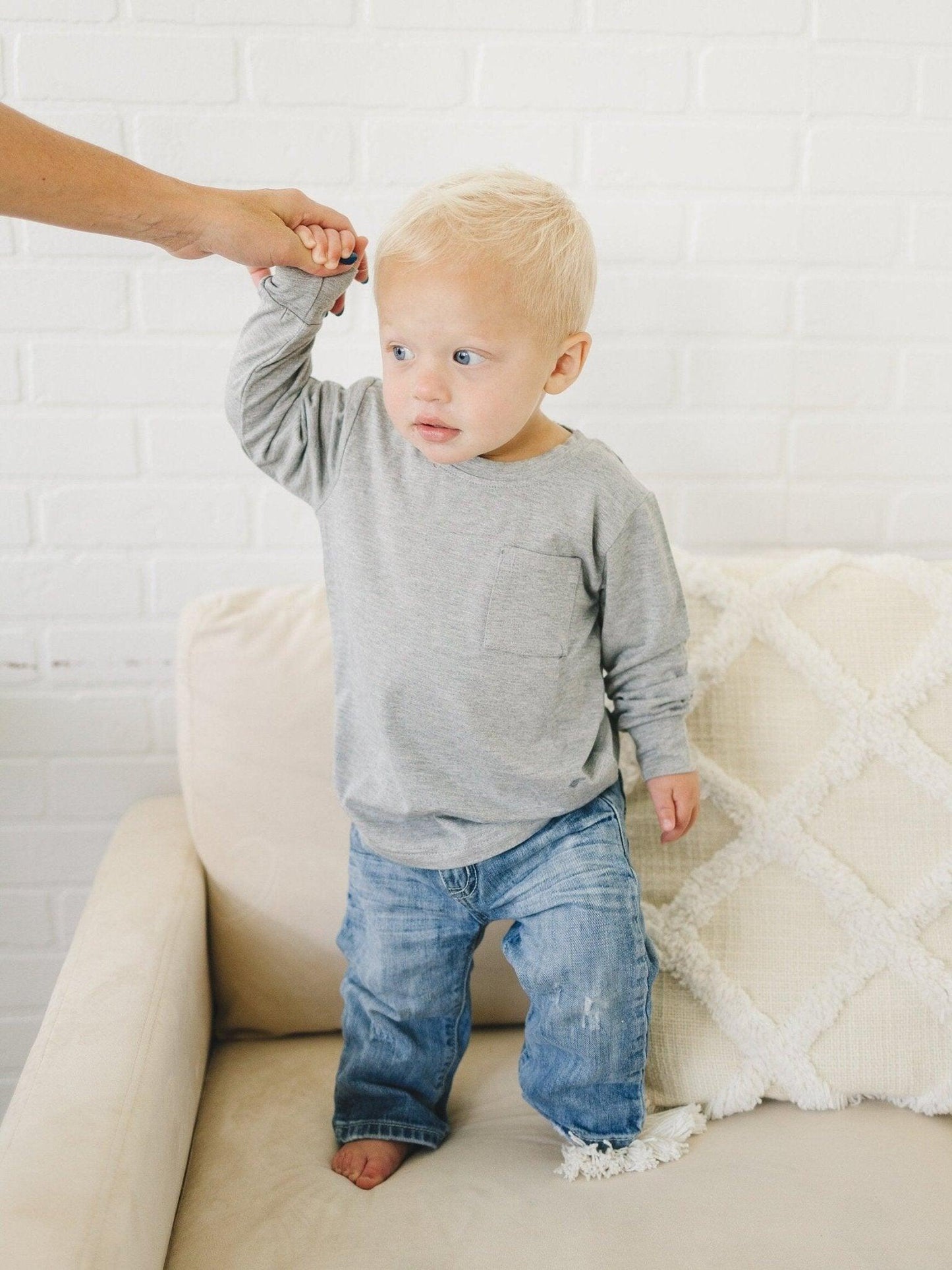 Little Joy Co. LS Bamboo Pocket Tee - more colors