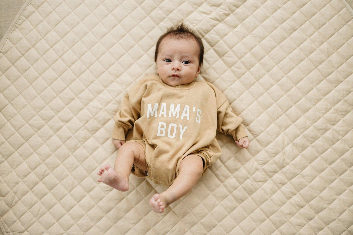 Little Joy Co. Mama's Boy Sweatshirt Romper - more colors