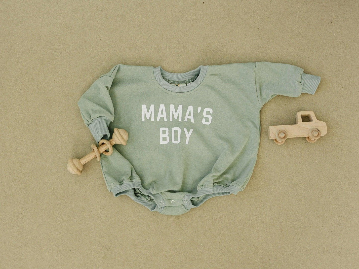 Little Joy Co. Mama's Boy Sweatshirt Romper - more colors