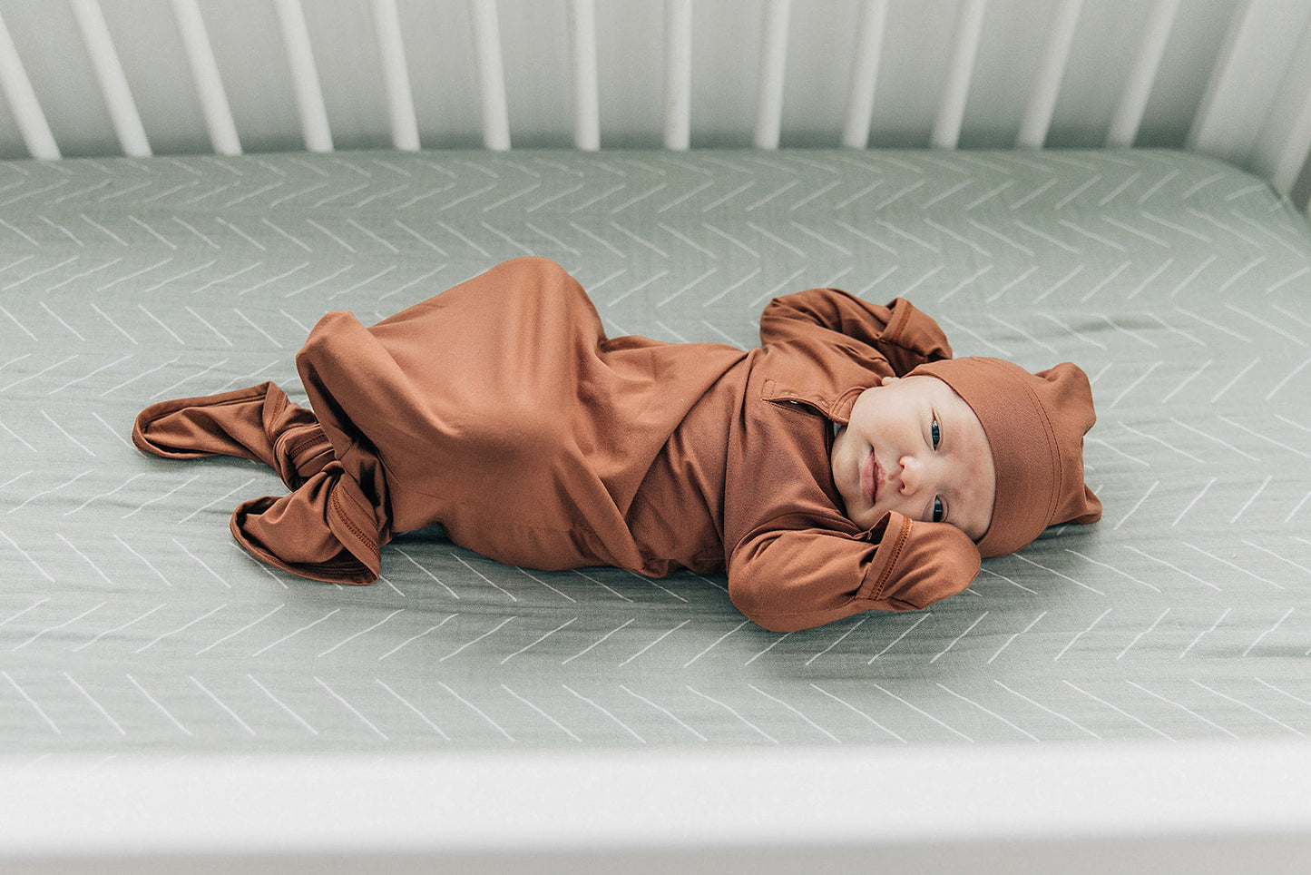 Mebie Baby Desert Sage Muslin Crib Sheet