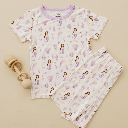 Little Joy Co. Mia's Mermaids 2pc Bamboo Pajamas *see size notes