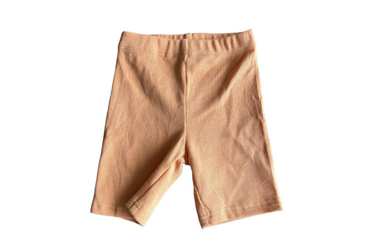 Little Joy Co. Orange Ribbed Bike Shorts