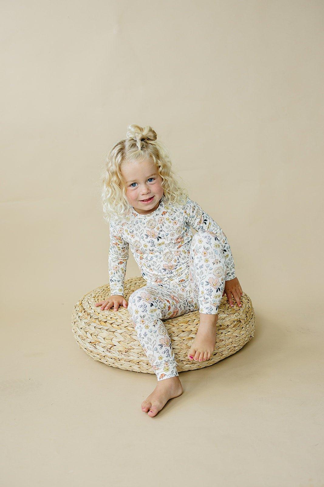 Little Joy Co. Pastel Petals 2pc Modal Pajamas