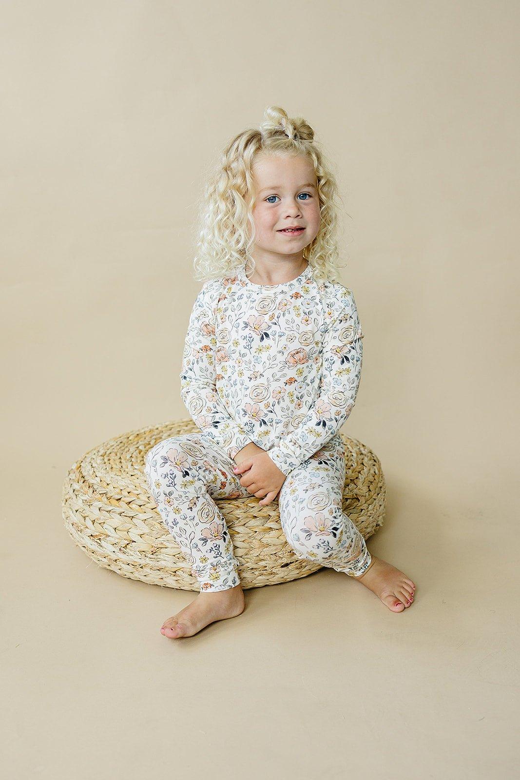 Little Joy Co. Pastel Petals 2pc Modal Pajamas