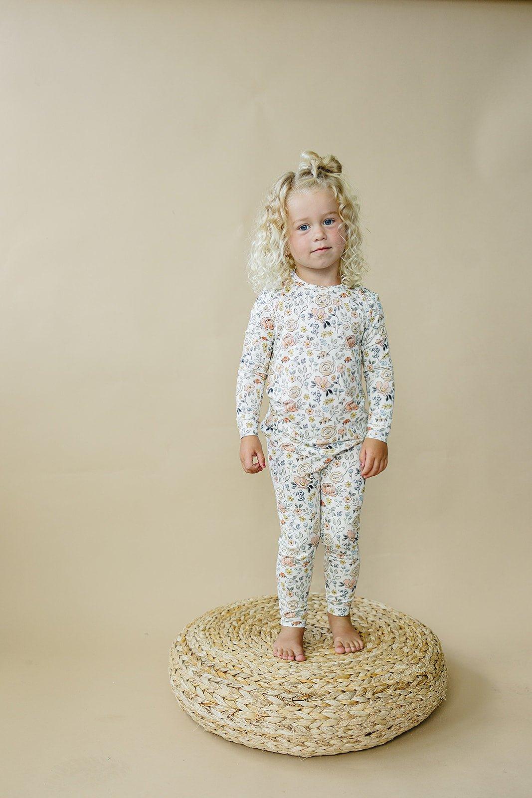 Little Joy Co. Pastel Petals 2pc Modal Pajamas