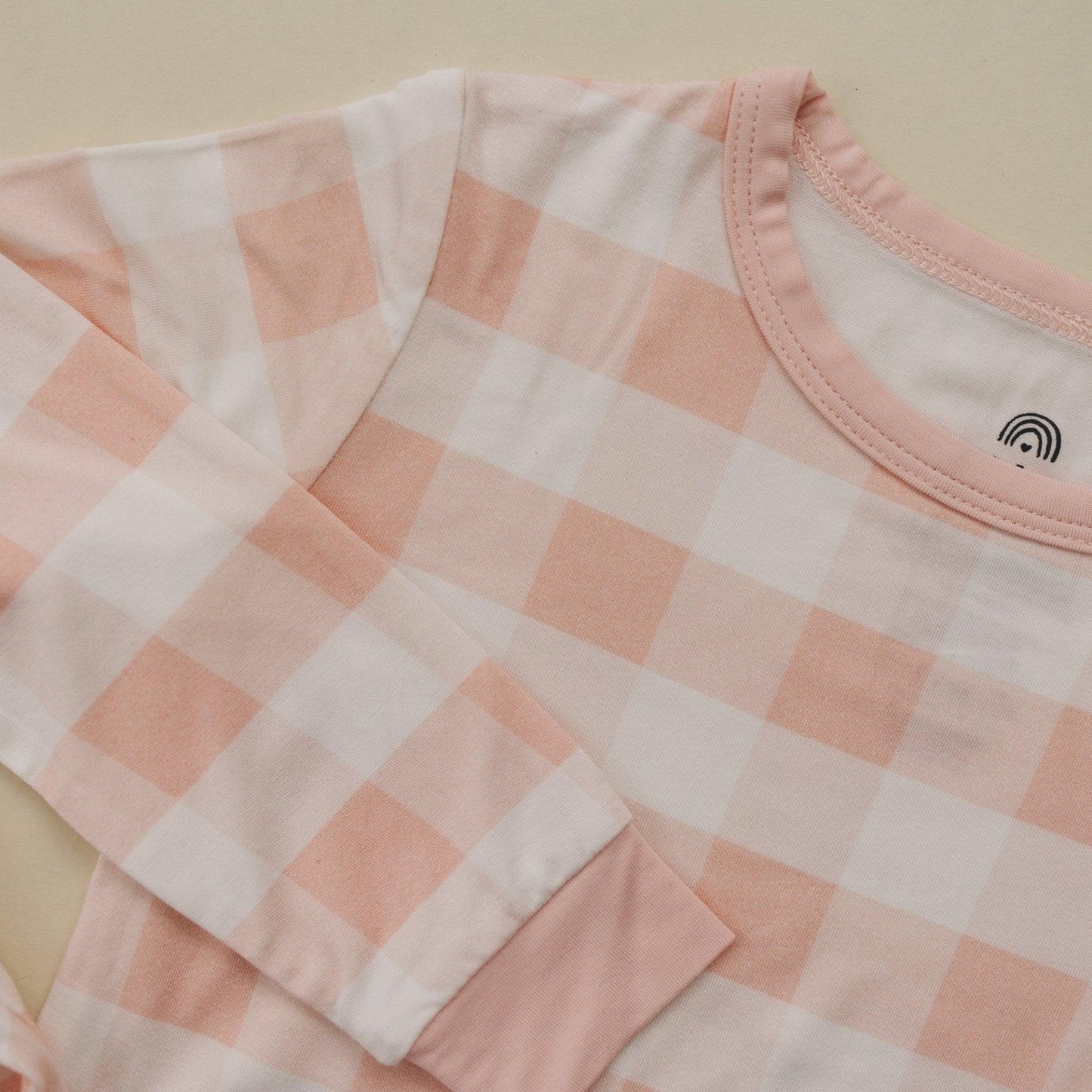 Little Joy Co. Pink Gingham 2pc Bamboo Pajama Set